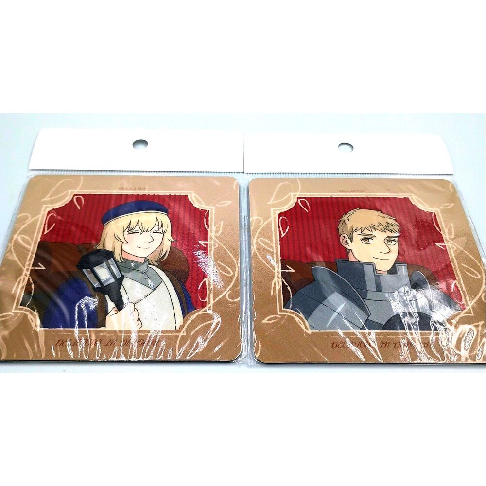 Delicious in Dungeon Meshi Laios & Falin Rubber Coaster Set Kadokawa New